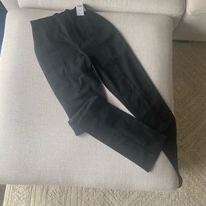 Black Split-Hem Pants